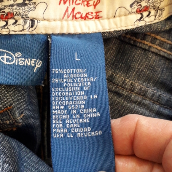 RARE Find! Disney Mickey Mouse Graphic Short Denim Overalls - Picture 11 of 11